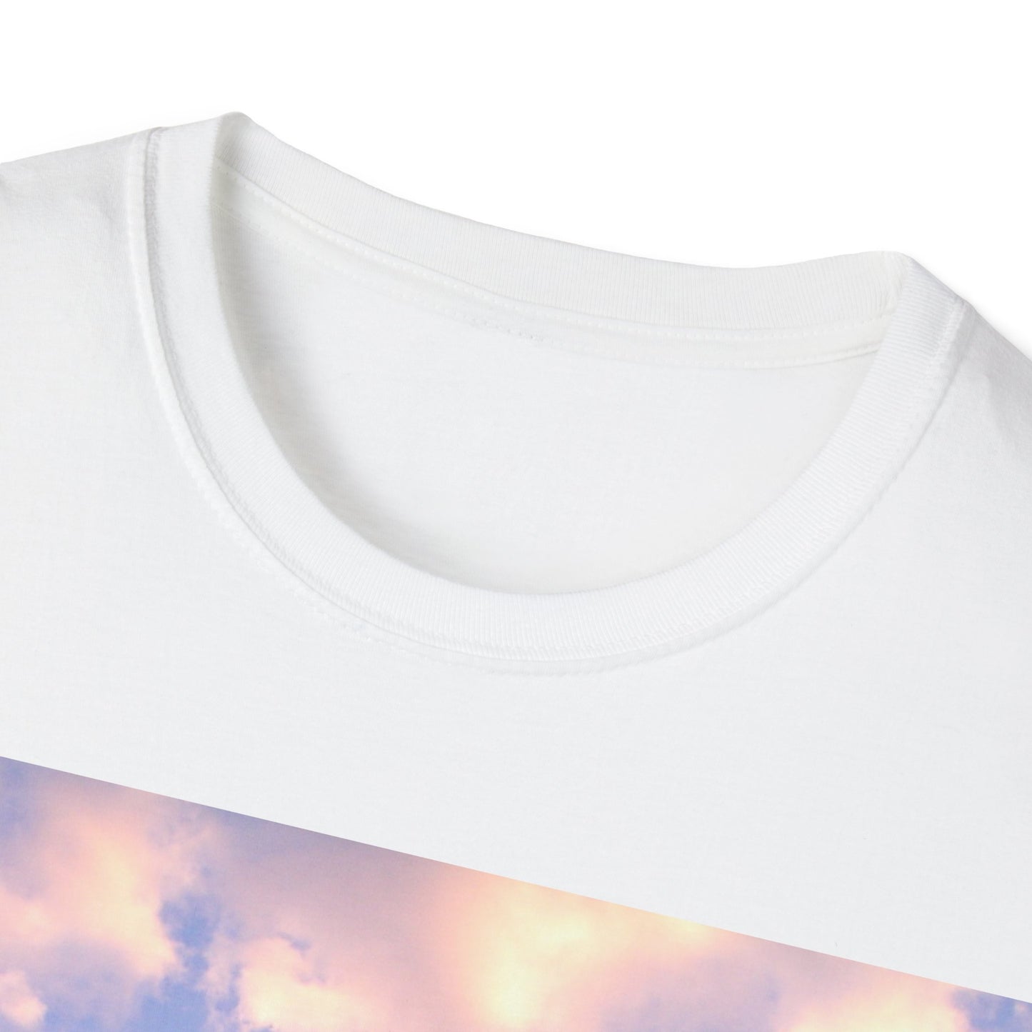 John 3:16 Sky T-Shirt — Christian Inspirational Tee with Pastel Cloud Design