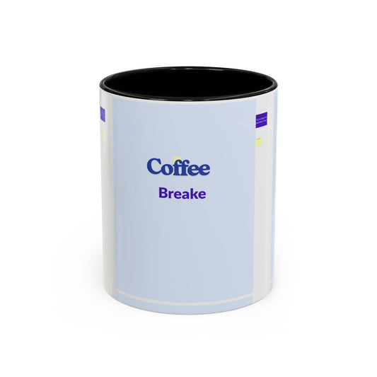 Coffee Break Accent Mug — 11/15oz Ceramic Coffee Mug